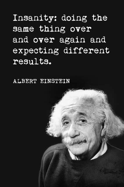 Albert Einstein Quote Explained: Insanity: doing the same thing .